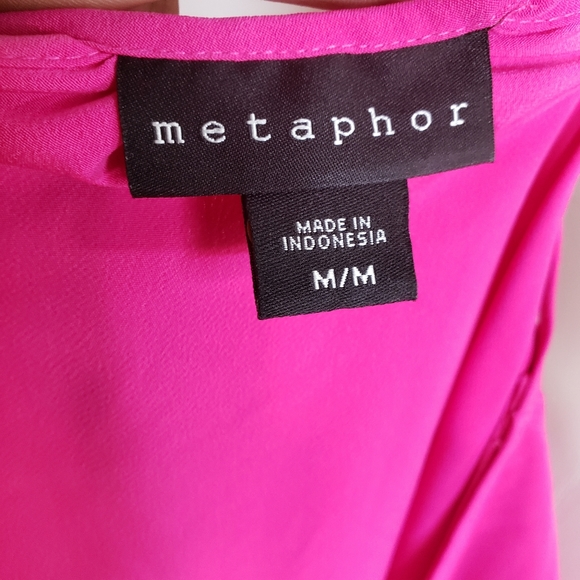 Metaphor Fuchsia Pink Cold Shoulder Dress Size Med - Picture 7 of 11